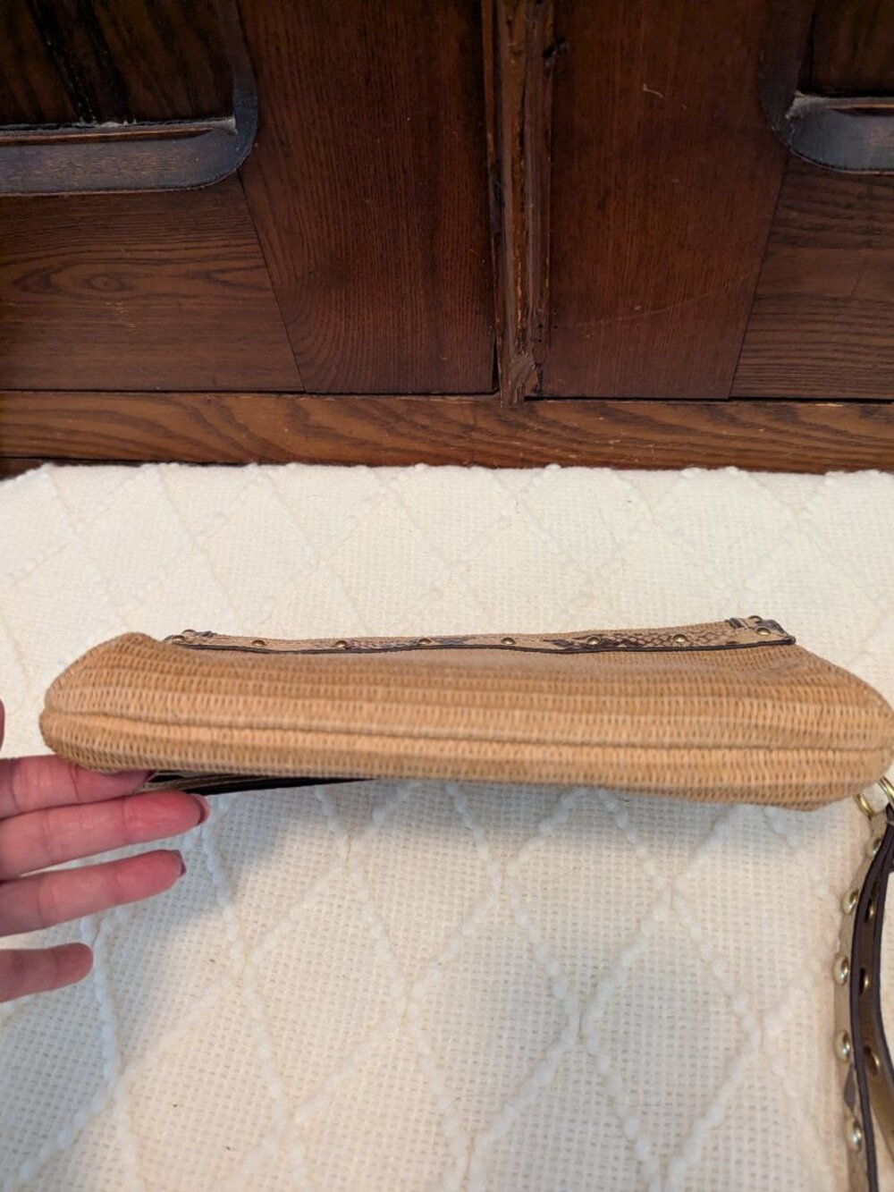 Coach straw Python clutch - Picture 5 of 11
